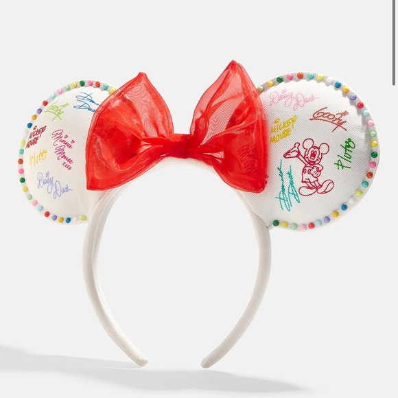 Disney Mickey Mouse Ears with Red Bow - Picture 2 of 3